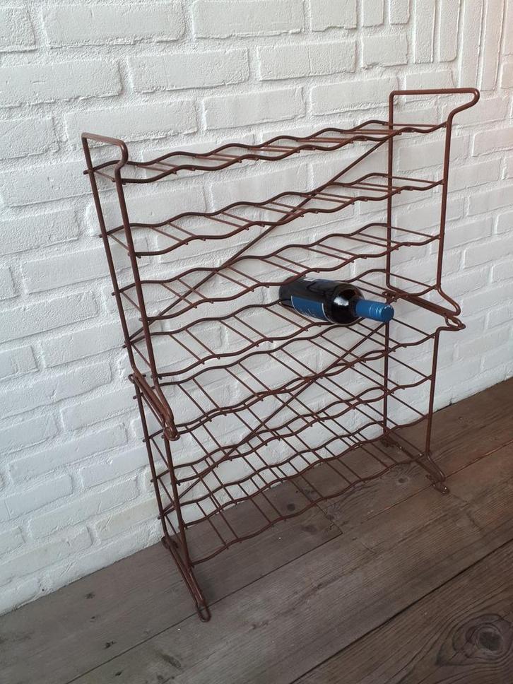 Vintage retro wijnflessenrek flessenrek Tomado jaren 60., Huis en Inrichting, Woonaccessoires | Wijnrekken, Gebruikt, 75 cm of meer