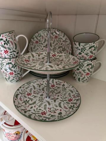 Kerst servies Kerstservies SIAKI Gebak thee bonbons taartje beschikbaar voor biedingen