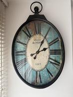 Vintage look klok, Huis en Inrichting, Woonaccessoires | Klokken, Ophalen, Gebruikt, Analoog, Wandklok