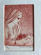 Alexander Bublick - Ets Maria met Kind - Gesigneerd & Genumm, Antiek en Kunst, Ophalen of Verzenden