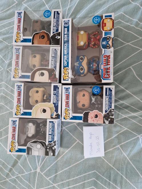 Cival war marvel funko set, Verzamelen, Poppetjes en Figuurtjes, Zo goed als nieuw, Ophalen of Verzenden