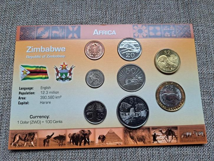 Muntset Zimbabwe dollar UNC, Postzegels en Munten, Munten | Afrika, Setje, Zimbabwe, Ophalen of Verzenden