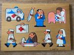 Vintage Simplex puzzel ziekenhuis dokter ambulance, 2 tot 4 jaar, 10 tot 50 stukjes, Ophalen of Verzenden, Zo goed als nieuw