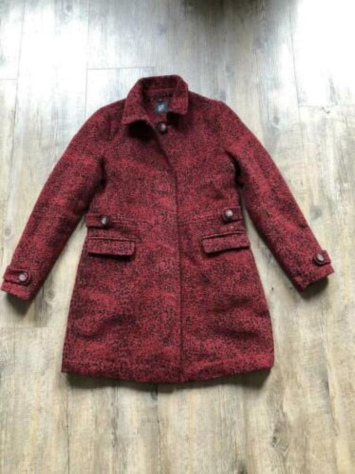 Super leuke mantel jas van Dept, maat 40, rood, ZGAN!!, Kleding | Dames, Jassen | Winter, Zo goed als nieuw, Maat 38/40 (M), Rood