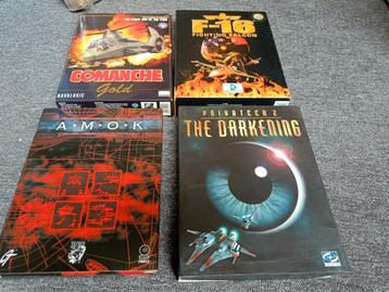PC Big Box Games - Comanche, F-16, Privateer 2, AMOK beschikbaar voor biedingen