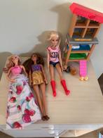 Barbie kippen hok, extra barbies en kleding, Kinderen en Baby's, Speelgoed | Poppen, Ophalen of Verzenden, Zo goed als nieuw, Barbie