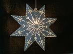 Grote witte vintage kerstster met lampje, Ophalen of Verzenden, Gebruikt