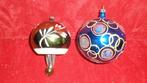 Lot van 2 oude glazen kerstbal, Ophalen of Verzenden, Gebruikt