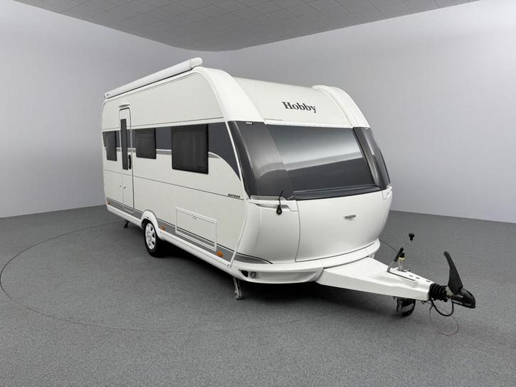 Hobby On Tour 460 DL Mover Cassetteluifel Dakairco, Caravans en Kamperen, Caravans, Bedrijf, Overige, Hobby, 2 aparte bedden, 4 tot 5 meter