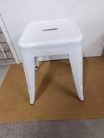 Witte Tolix kruk, Ophalen, Gebruikt, Wit, Metaal