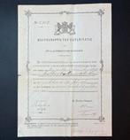 Akte van aanstelling opzichter 3e klasse SS (1892), Verzamelen, Spoorwegen en Tramwegen, Ophalen of Verzenden, Gebruikt, Trein