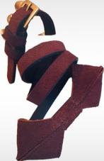 Riem ceintuur suède 75-90 cm pin-up rockabilly, Kleding | Dames, Riemen en Ceinturen, Verzenden, Zo goed als nieuw