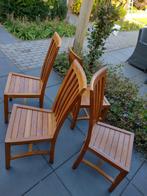 houten stoelen, Ophalen, Gebruikt, Bruin, Vier