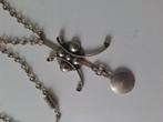 Jaren 60 hanger(handgemaakt)aan originele ketting, Verzenden, Zo goed als nieuw, Zilver, Overige materialen