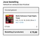 Walibi fright night + jefferson manor, Twee personen, Ticket of Toegangskaart