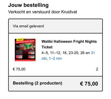 Walibi fright night + jefferson manor beschikbaar voor biedingen