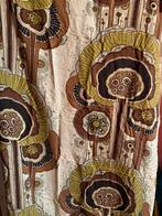 Vintage Gordijnen Set - Retro Design, Ophalen of Verzenden, Gebruikt, Bruin, 150 tot 200 cm