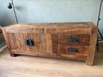 Uniek tv-meubel/dressoir van gerecycled elmhout, Huis en Inrichting, Kasten | Dressoirs, Ophalen, Met deur(en), 150 tot 200 cm