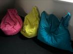 Zitzak ploff, 3 stuks , blauw, roze, groen, Ophalen of Verzenden, Zo goed als nieuw, Blauw