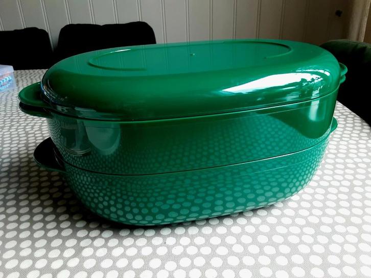 Tupperware Microplus tupperwave 200 ovale schaal groen, Huis en Inrichting, Keuken | Tupperware, Nieuw, Schaal, Groen, Ophalen of Verzenden