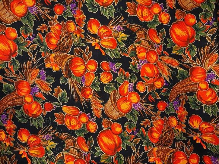 nieuw- quiltstof pompoenen, Hobby en Vrije tijd, Stoffen en Lappen, Nieuw, Katoen, 120 cm of meer, 200 cm of meer, Rood, Ophalen of Verzenden