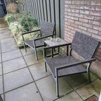 2 lage tuin/balkon stoelen, Ophalen, Zo goed als nieuw, Aluminium, 2 zitplaatsen