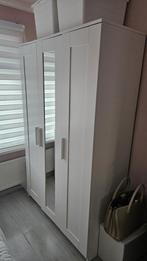 Witte kledingkast met 3 deuren, Huis en Inrichting, Ophalen, Overige materialen, 100 tot 150 cm, Met hangruimte