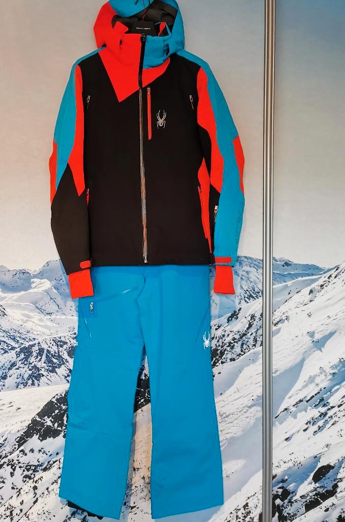 Spyder heren Skipak, M / 50, blauw/zwart/rood, Kleding | Heren, Wintersportkleding, Gedragen, Pak, Maat 48/50 (M), Ophalen of Verzenden