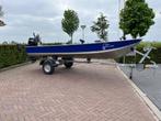 Aluminium Visboot met 8pk Suzuki buitenboordmotor, Ophalen, Gebruikt, Tot 10 pk, Aluminium