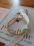 Pscallme 5mm gold armband met 5 Jade edelstenen 16 cm, Sieraden, Tassen en Uiterlijk, Armbanden, Overige materialen, Verzenden