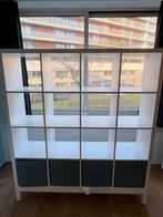Kallax 4x4 + 4 inserts + onderstel, Ophalen, 100 tot 150 cm, 100 tot 150 cm, Zo goed als nieuw