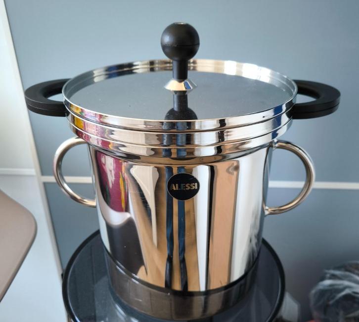 RVS Pastapan Massimo Morozzi Alessi, Huis en Inrichting, Keuken | Potten en Pannen, Gebruikt, Kookpan of Snelkookpan, Rvs, Keramische plaat