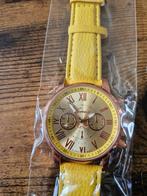 Nieuw geel quartz horloge, Onbekend, Nieuw, Ophalen of Verzenden, Onbekend