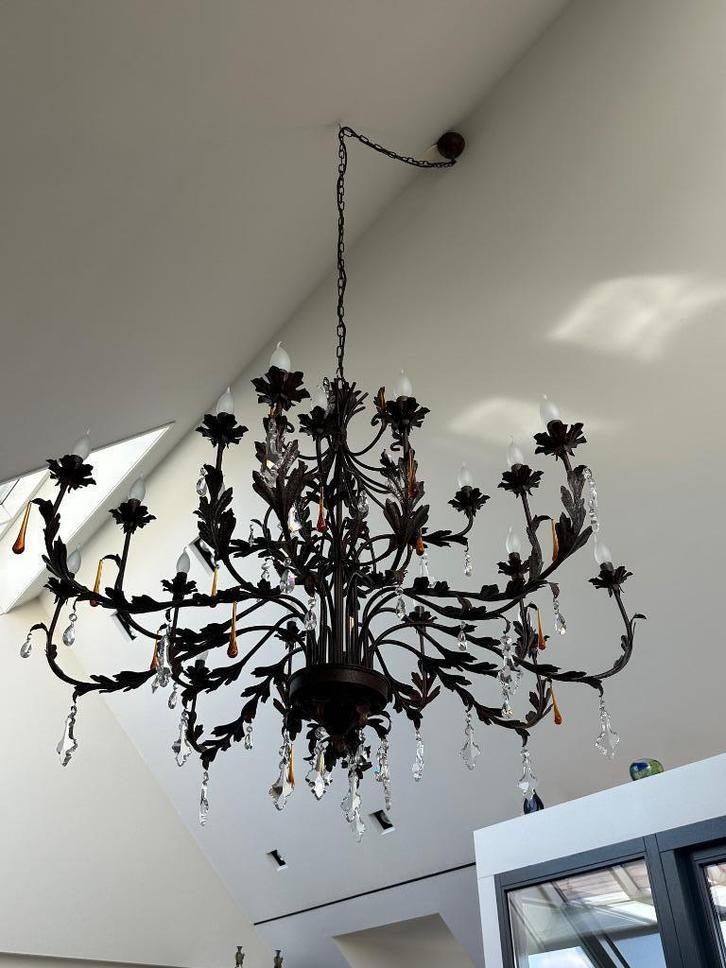 Klassieke hanglamp 130 cm diameter+100 Philips E14 SoftDeco, Huis en Inrichting, Lampen | Hanglampen, Gebruikt, 75 cm of meer