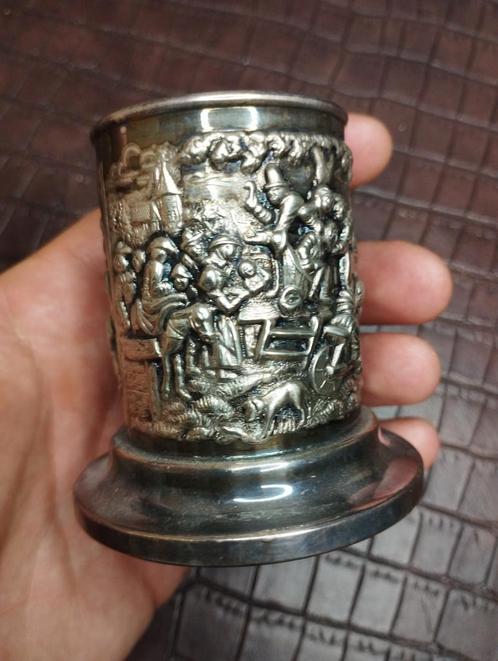 vintage etui verzilverd 90 cijfers, Antiek en Kunst, Antiek | Goud en Zilver, Ophalen of Verzenden