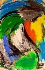 Abstract expressionisme schilderij, the flow of the river, Ophalen of Verzenden