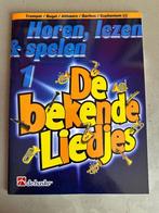 Horen, lezen, spelen. Deel 1. Bekende Liedjes trompet, Muziek en Instrumenten, Ophalen of Verzenden, Zo goed als nieuw, Les of Cursus
