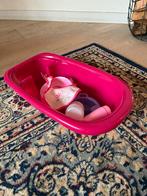 Roze poppen baby badje met accessoires, Kinderen en Baby's, Speelgoed | Poppen, Ophalen, Zo goed als nieuw, Babypop