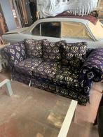 Grote 3 persoons sofa en fauteuil met voeten bank, Ophalen of Verzenden, Zo goed als nieuw