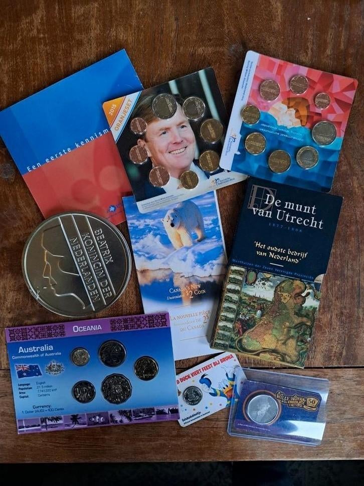Verzameling blisters coincards divers, Ophalen of Verzenden, Nederland en Buitenland, Munten