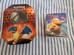 Pokemon blik + album, Hobby en Vrije tijd, Verzamelkaartspellen | Pokémon, Ophalen of Verzenden, Zo goed als nieuw