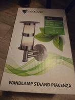 Rvs wandlamp staand, Tuin en Terras, Buitenverlichting, Minder dan 50 watt, Wandlamp, Nieuw, Ophalen of Verzenden