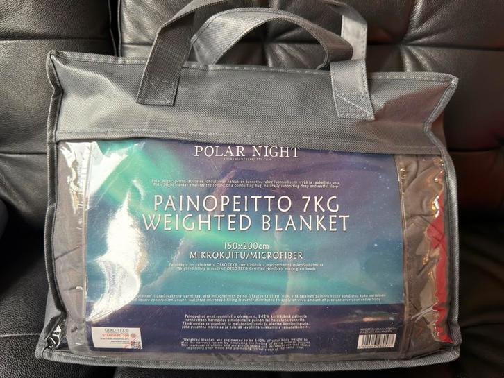 Polarnight Verzwaringsdeken 7kg - Antraciet, Huis en Inrichting, Slaapkamer | Beddengoed, Zo goed als nieuw, Deken of Dekbed, Tweepersoons