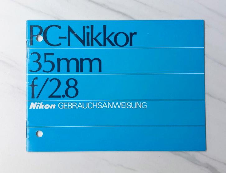 Nikon Nikkor 35mm 1:2,8 ai PC manual IGST, Boeken, Catalogussen en Folders, Gelezen, Ophalen of Verzenden