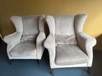 Fauteuils kleur taupe, Huis en Inrichting, Fauteuils, Ophalen of Verzenden, Zo goed als nieuw