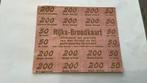 #144 Oude Rijks-Broodkaart met bonnen voor 200 gr brood, Ophalen of Verzenden, Zo goed als nieuw