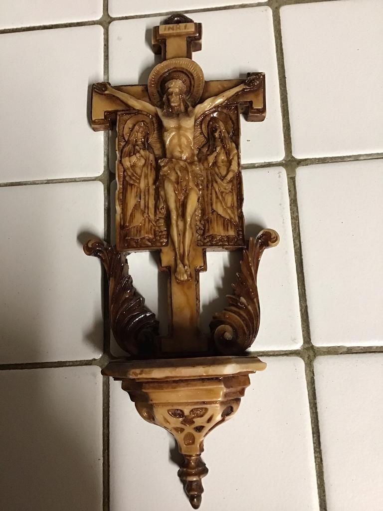 Vintage wijwatervat in hars, Ophalen of Verzenden