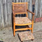 SALE!!Antieke stoel met voetenbankje, Antiek en Kunst, Ophalen