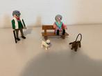 Playmobil Opa en Oma met Bankje en Hondjes, Ophalen of Verzenden, Gebruikt, Los playmobil