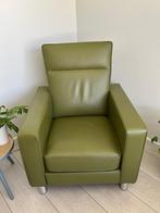 Leren fauteuils, Huis en Inrichting, Fauteuils, Ophalen, Gebruikt, 75 tot 100 cm, Metaal